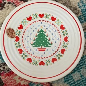 Treasure craft Christmas Tree trivet with Red and Green Design